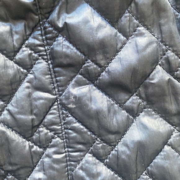 Black Quilted Cole Haan Coat - Picture 2 of 5